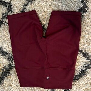 NWOT Lululemon maroon women's biker shorts size 6